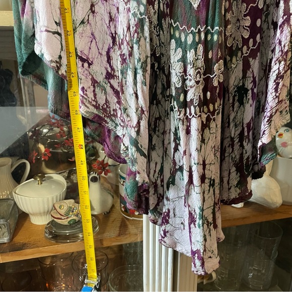 Advance Apparels purple & green tie dye boho festival dress OS - Picture 11 of 13